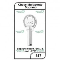 Chave Multiponto Soprano Cil. 65MM - 857  PACOTE COM 5 UNIDADES